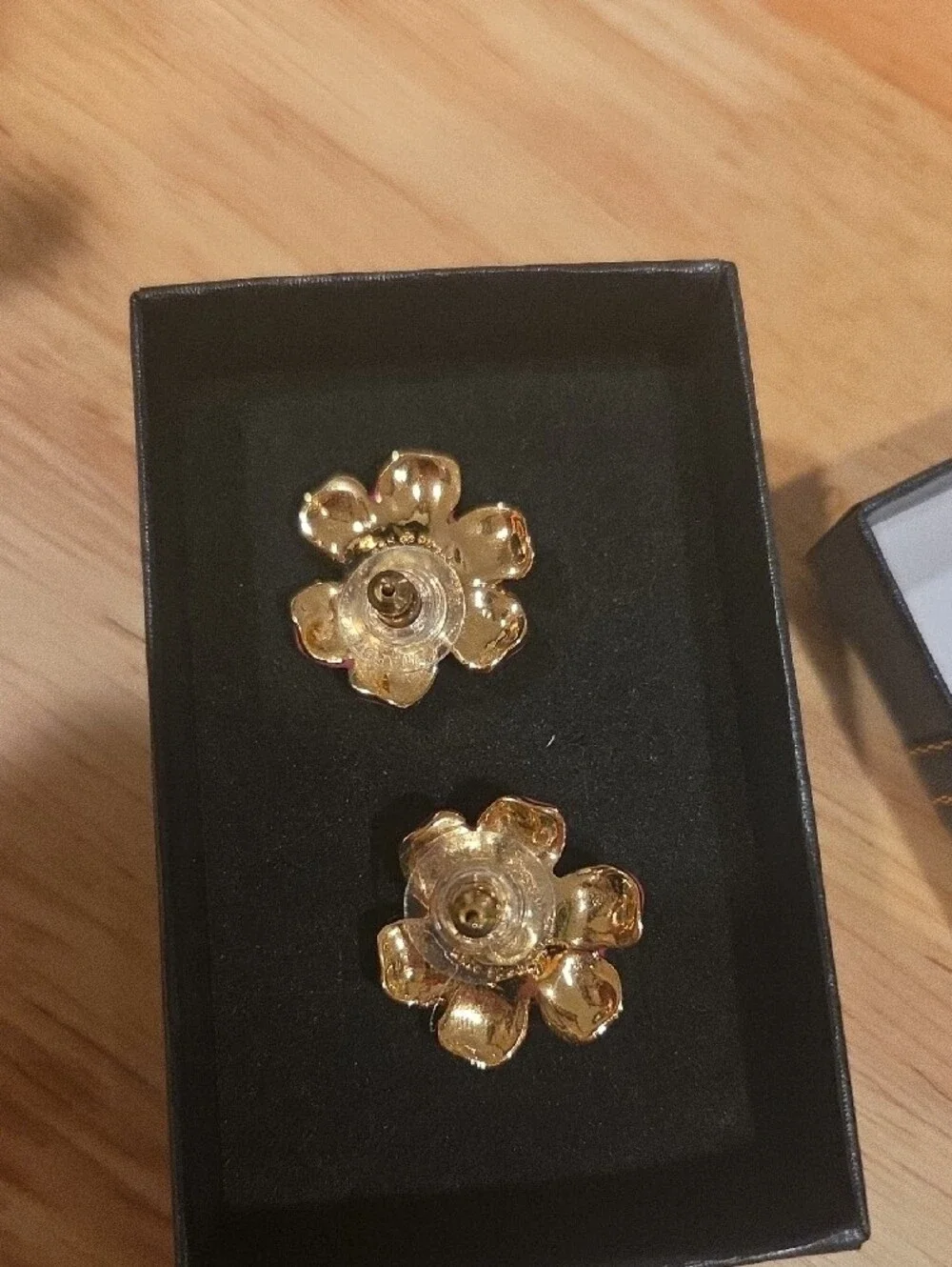 kate spade Pink Enamel Flower Stud Earrings with Gold Centers